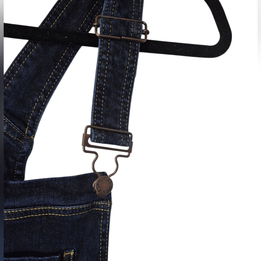 Dark Blue Dickies Denim Short Overalls NWOT - Picture 7 of 8